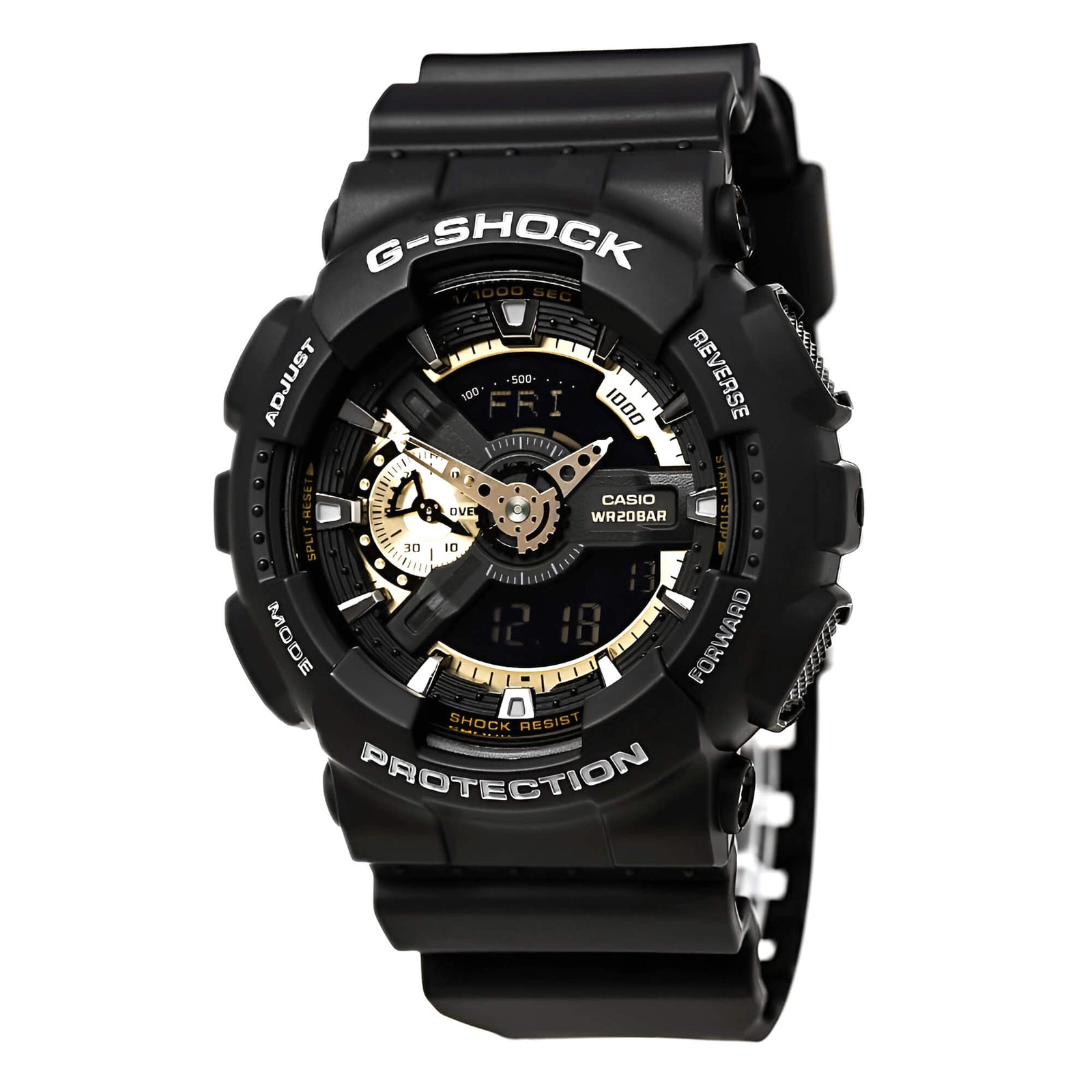 Casio GA110RG-1 Men'S G-Shock Tough Analog & Digital Black Dial Alarm Watch