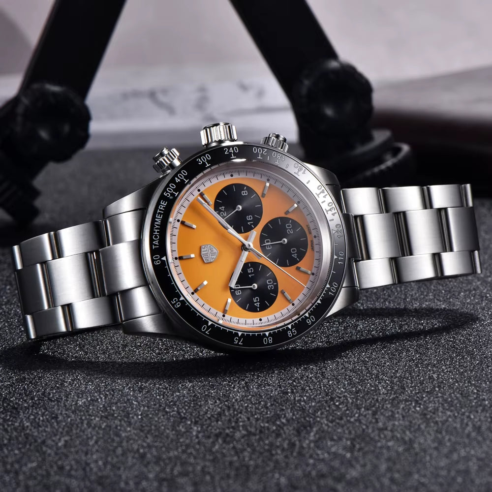 Men'S Watches  New Watches Men'S Brand Luxury Quartz Watches Men'S Chronograph AR Sapphire Mirror 100 Meters Waterproof