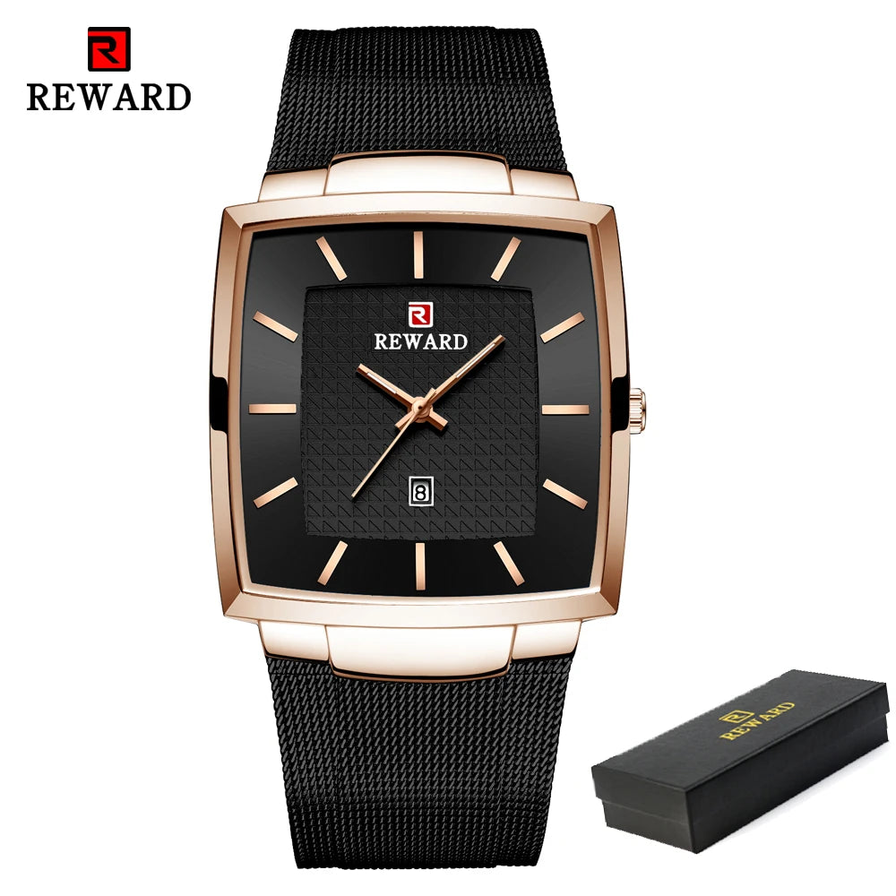 Fashion Blue Men'S Watches 2023 New Top Luxury Brand Watch Men Business Waterproof Stainless Steel Quartz Wristwatch