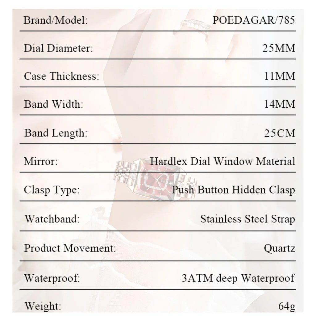 Women Watch Fashion Rose Gold Stainless Steel Diamond Quartz Female Wristwatch for Luxury Dress Ladies