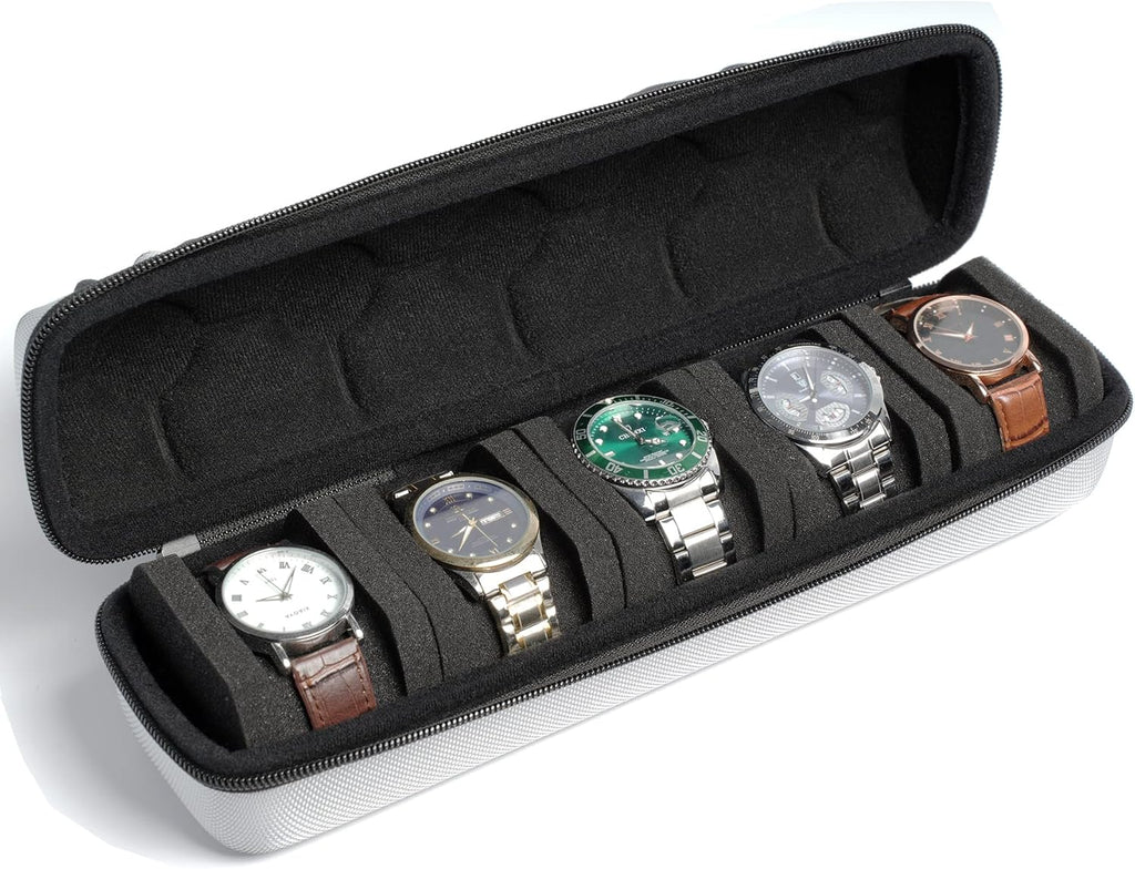 Watch Travel Case (Gray, 5 Slots)