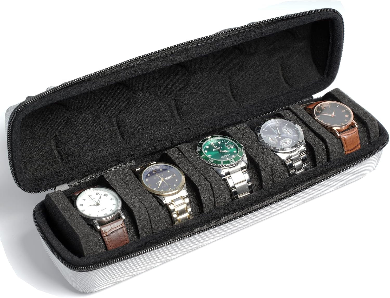 Watch Travel Case (Gray, 5 Slots)