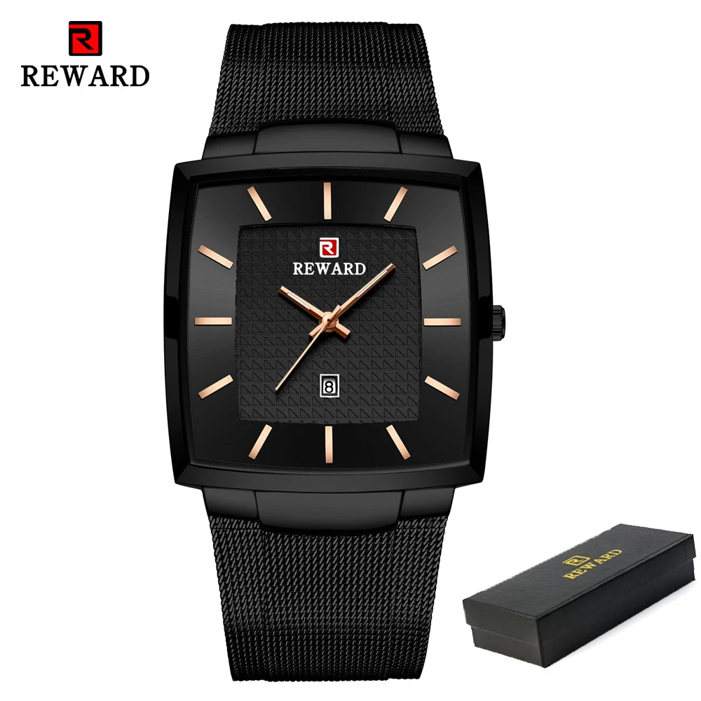 Fashion Blue Men'S Watches 2023 New Top Luxury Brand Watch Men Business Waterproof Stainless Steel Quartz Wristwatch