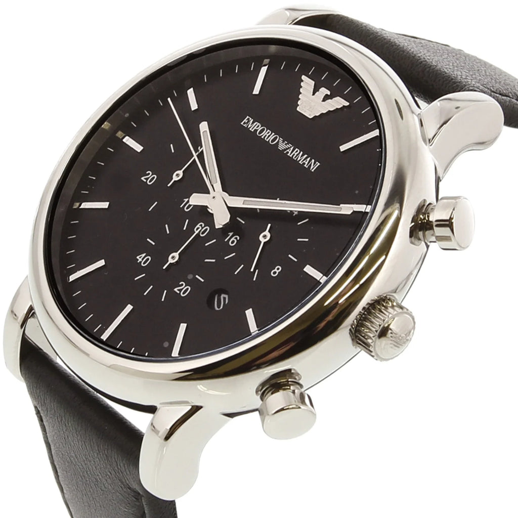 Classic Leather Chronograph Mens Watch AR1828