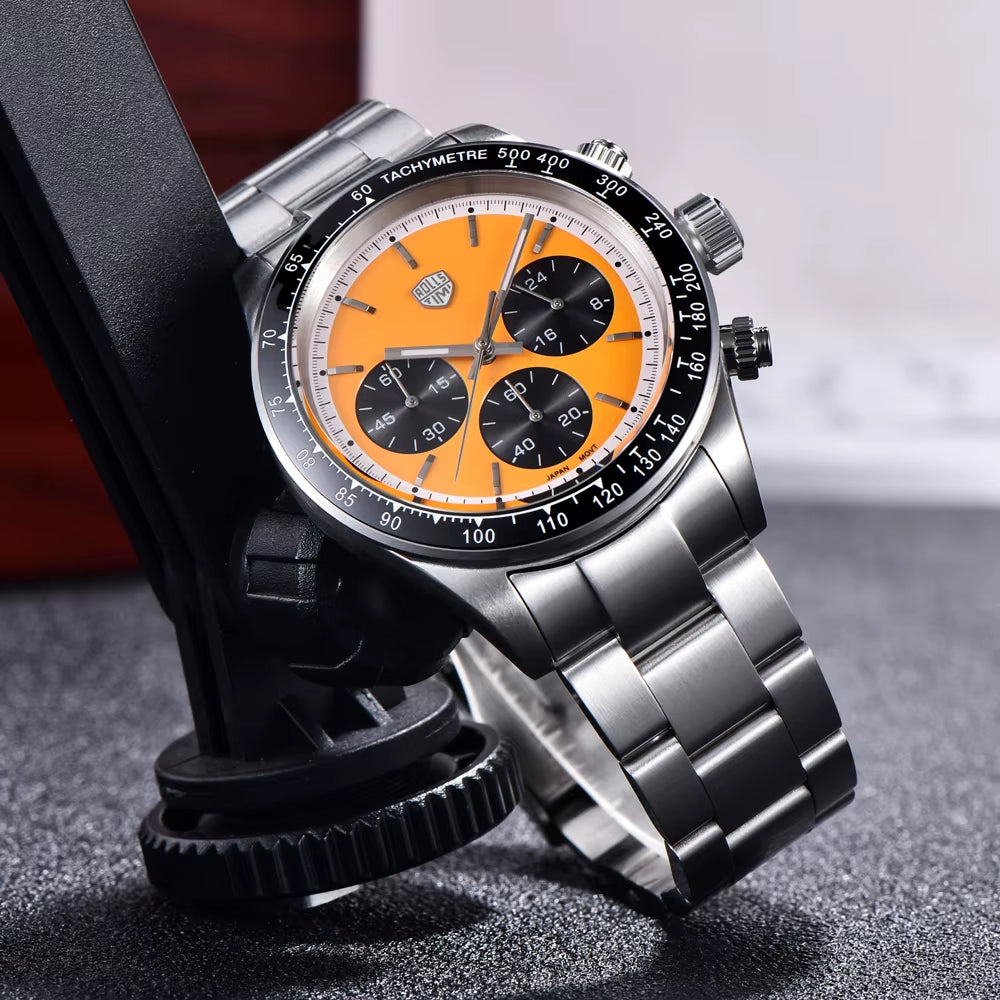 Men'S Watches  New Watches Men'S Brand Luxury Quartz Watches Men'S Chronograph AR Sapphire Mirror 100 Meters Waterproof