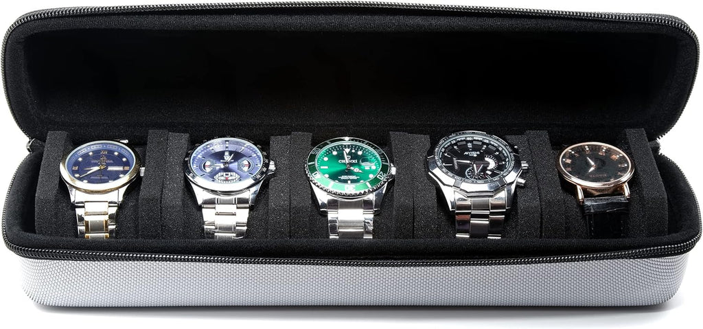 Watch Travel Case (Gray, 5 Slots)