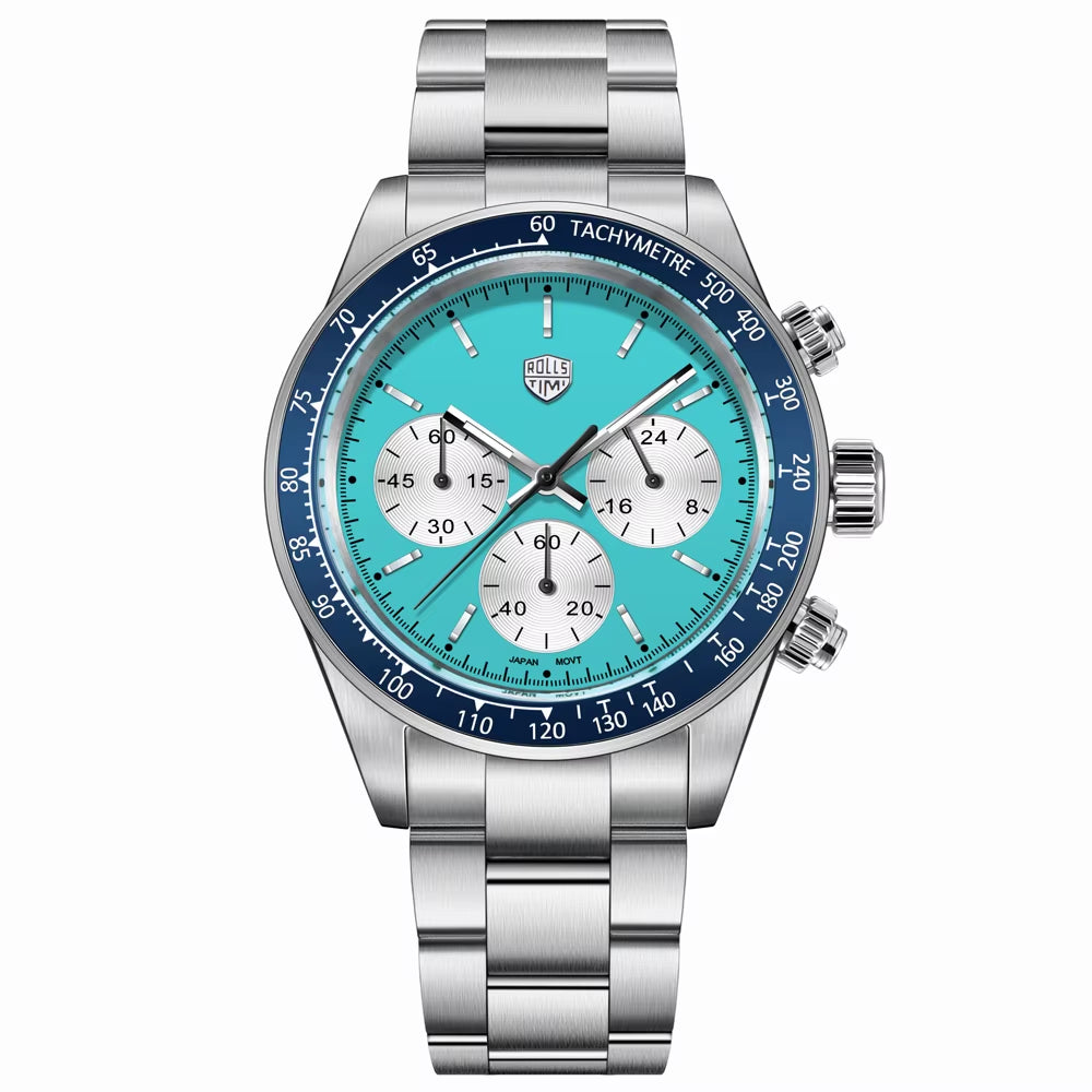 Men'S Watches  New Watches Men'S Brand Luxury Quartz Watches Men'S Chronograph AR Sapphire Mirror 100 Meters Waterproof