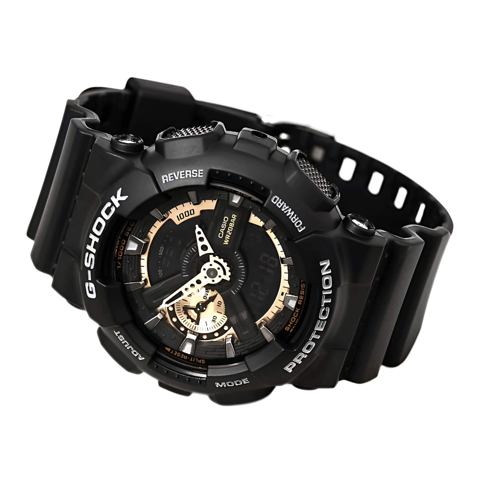 Casio GA110RG-1 Men'S G-Shock Tough Analog & Digital Black Dial Alarm Watch