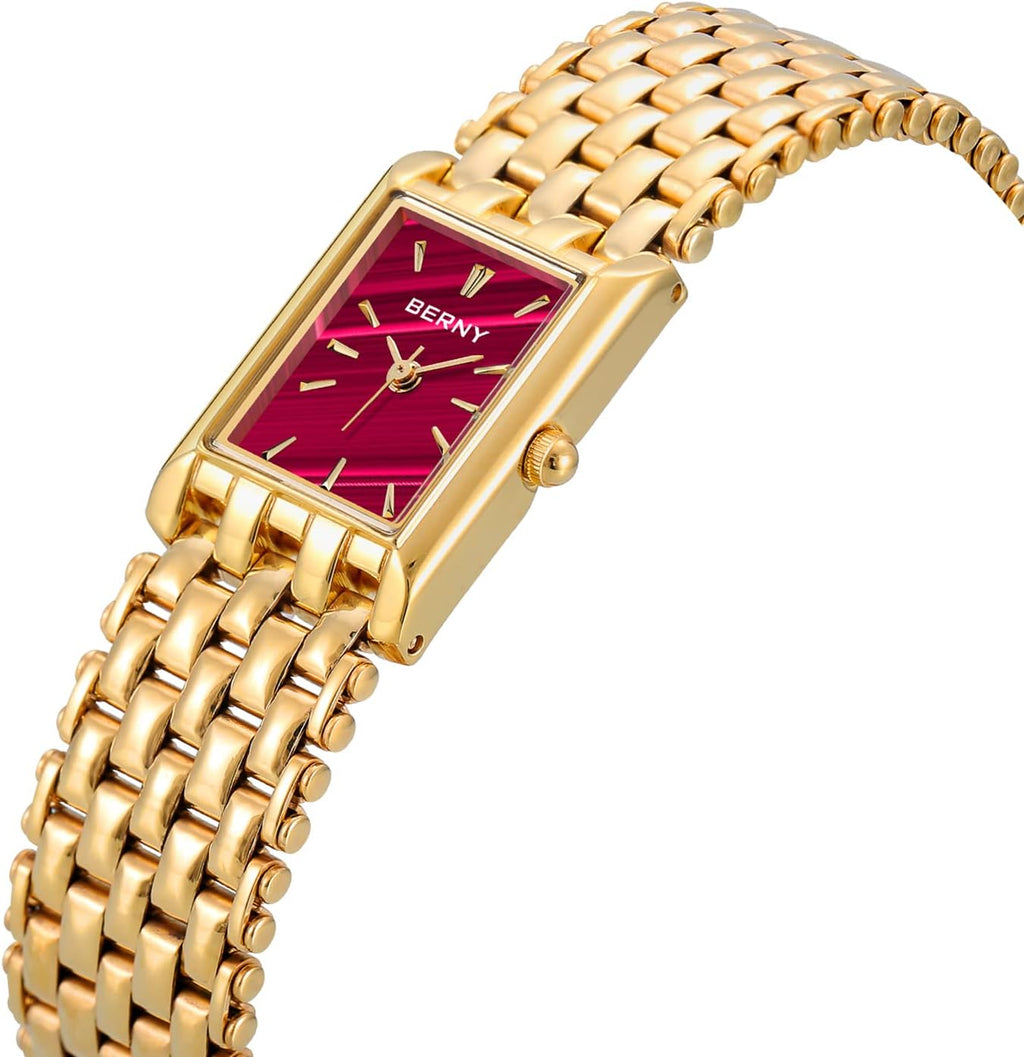 Gold Watches for Women Updated Ladies Quartz Wrist Watches Stainless Steel Band Womens Small Gold Watch Luxury Casual Fashion Bracelet Tools Included