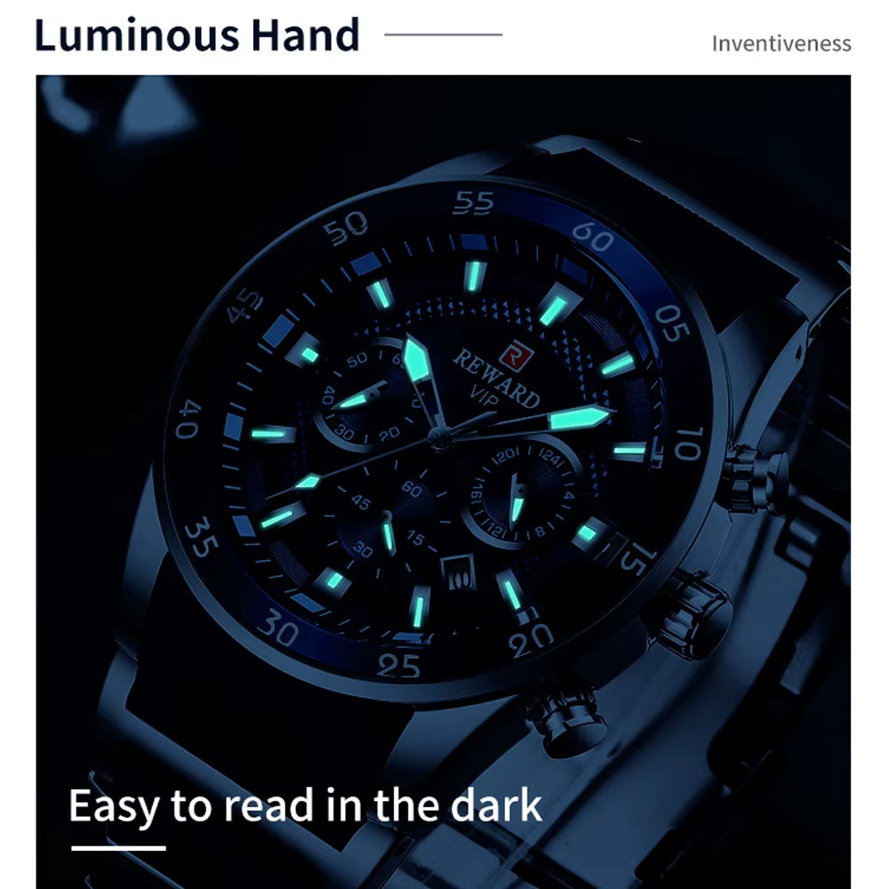 Big Dial Mens Watches Top Luxury Brand Sport Waterproof Watch Men Chronograph Quartz Clock Automatic Date Wristwatches