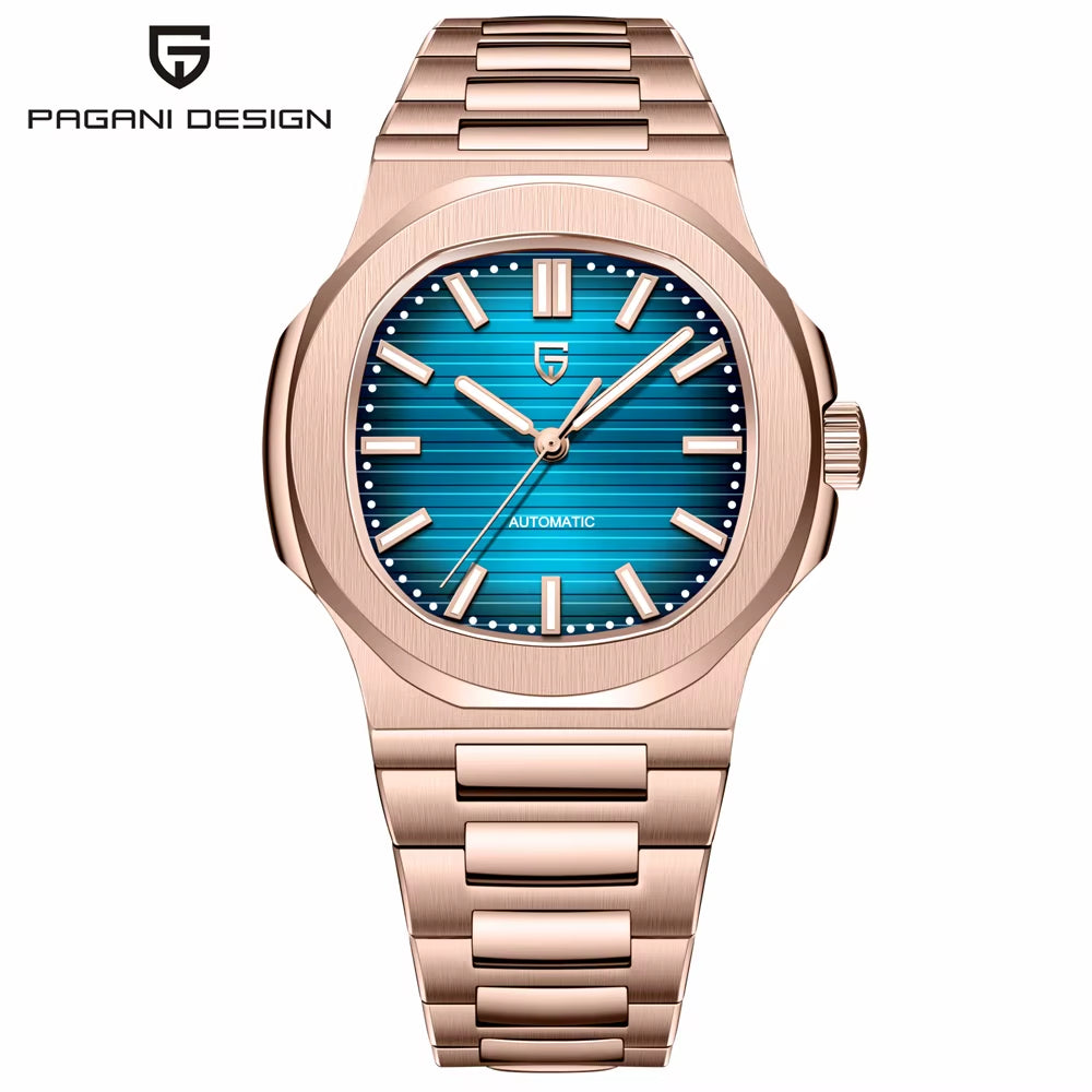 2025 New  Watches Rose Gold Luxury Automatic Mechanical Men'S Watch Sapphire Glass Stainless Steel Waterproof Clock